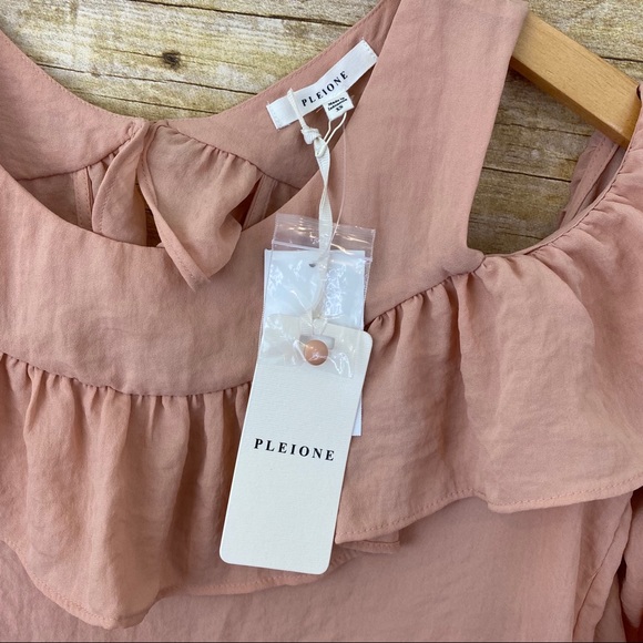 NWT Pleione Pink Off Shoulder Long Sleeve Blouse - Picture 4 of 6